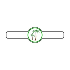 Canvas Print - Palm tree summer logo template