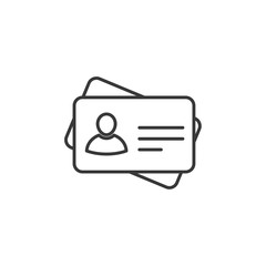 Aufkleber - Id card icon template black color editable. Identification card  symbol style vector sign isolated on white background. Simple logo vector illustration for graphic and web design.