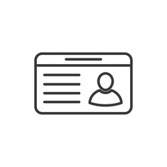 Aufkleber - Id card icon template black color editable. Identification card  symbol style vector sign isolated on white background. Simple logo vector illustration for graphic and web design.