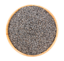 Wall Mural - black sesame scrub seed isolated on white background