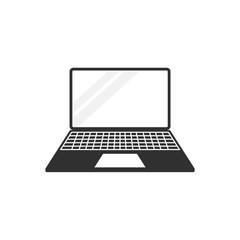 Leinwandbilder - Laptop icon template black color editable. Laptop style vector sign isolated on white background. Simple logo vector illustration for graphic and web design.