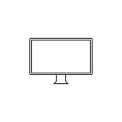 Leinwandbilder - Computer monitor icon template black color editable. Flat PC style vector sign isolated on white background. Simple logo vector illustration for graphic and web design.