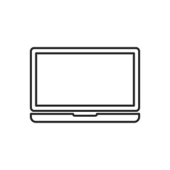 Poster - Laptop icon template black color editable. Laptop style vector sign isolated on white background. Simple logo vector illustration for graphic and web design.