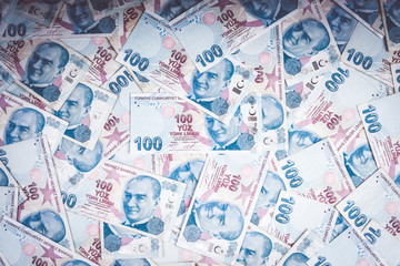 Canvas Print -  100 turkish lira banknote