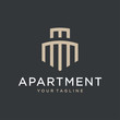 © Atha Ruah - Apartment logo design concept. Universal apartment logo.