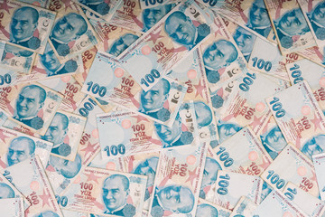 Canvas Print -  100 turkish lira banknote