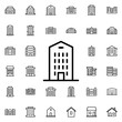Office building icon. Universal set of buildings for website design and development, app development