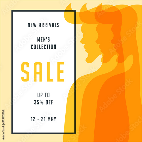 Orange Red Men Collection 35 Big Sale Special Poster Offer Sale