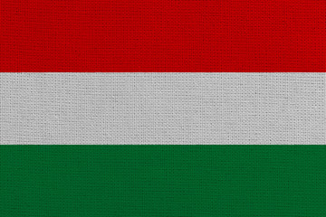 Wall Mural - hungary fabric flag