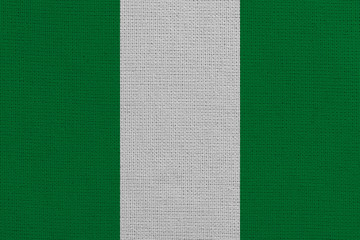 Wall Mural - Nigeria fabric flag