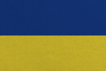 Wall Mural - Ukraine fabric flag