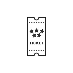 Poster - Ticket icon template black color editable. Ticket style vector sign isolated on white background. Simple logo vector illustration for graphic and web design.