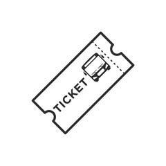 Aufkleber - Ticket icon template black color editable. Ticket style vector sign isolated on white background. Simple logo vector illustration for graphic and web design.