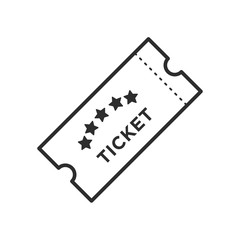 Poster - Ticket icon template black color editable. Ticket style vector sign isolated on white background. Simple logo vector illustration for graphic and web design.