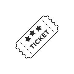 Aufkleber - Ticket icon template black color editable. Ticket style vector sign isolated on white background. Simple logo vector illustration for graphic and web design.