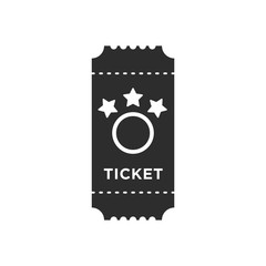 Aufkleber - Ticket icon template black color editable. Ticket style vector sign isolated on white background. Simple logo vector illustration for graphic and web design.