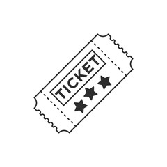 Aufkleber - Ticket icon template black color editable. Ticket style vector sign isolated on white background. Simple logo vector illustration for graphic and web design.