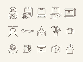 Poster - Air delivery icons