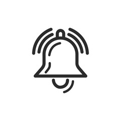 Fototapete - Message notification bell icon template black color editable. notification symbol vector sign isolated on white background. Simple logo vector illustration for graphic and web design.