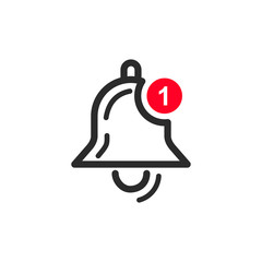 Poster - Message notification bell icon template black color editable. notification symbol vector sign isolated on white background. Simple logo vector illustration for graphic and web design.