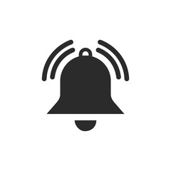 Leinwandbilder - Message notification bell icon template black color editable. notification symbol vector sign isolated on white background. Simple logo vector illustration for graphic and web design.