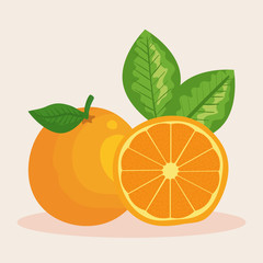 Sticker - fresh orange fruit organic nutrition