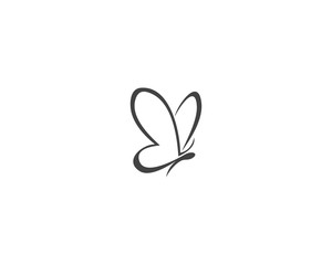 Vector - Butterfly conceptual simple icon. Logo. Vector illustration