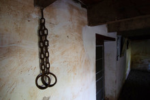 Ancient Chain For Prisoners In The Prison In The Ground Floor