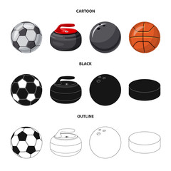 Wall Mural - Isolated object of sport and ball sign. Collection of sport and athletic vector icon for stock.