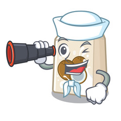 Sticker - Sailor with binocular cococnut milk in the mascot shape