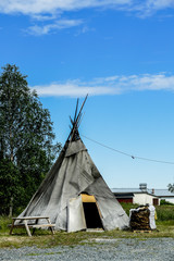Wall Mural - windmill in village, in sweden scandinavia north europe