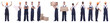© ASDF - panoramic collage of skilled handyman isolated on white