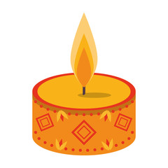 Sticker - lit candle icon cartoon isolated