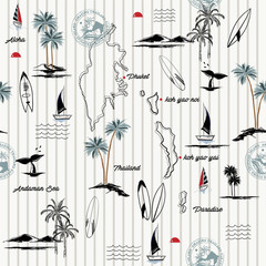 Geometry minimal seamless pattern simple shape and silhouette flowers and stripe modern vector pattern design for fashin ,fabric,web,wallpaper and all prints
