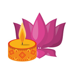 Sticker - lit candle icon cartoon isolated