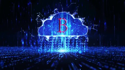 Wall Mural - bitcoin.digital currency.cloud computing.big data.bitcoin network.