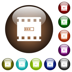 Poster - Movie processing color glass buttons