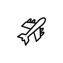 Poster - Charter flight line icon. Airplane, airbus, plane. Aircraft concept. Vector illustration can be used for topics like airport, travel, delivery