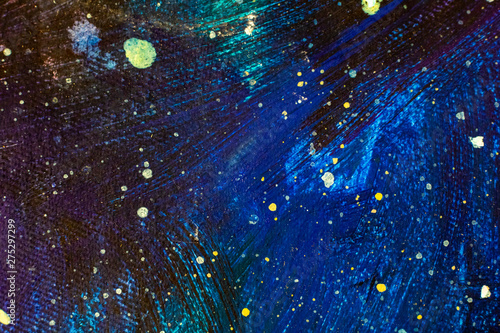  Naklejki Malarstwo   naklejka-na-wymiar-piekne-nocne-niebo-gwiazdziste-niebieski-kosmos-galaktyka-gwiazdy-