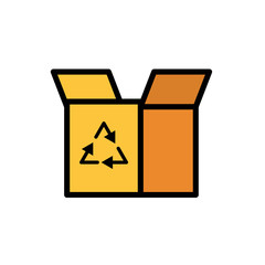 Sticker - Isolated recycle box design vector ilustration