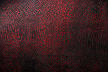Red - Black Textured Reptile Skin, Used Texture For The Background. Lizard Or Crocodile Skin.