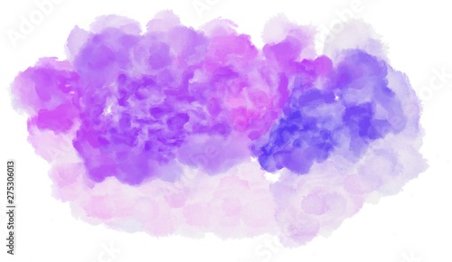 Watercolor Background Painting With Light Pastel Purple Orchid