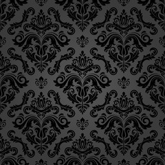  Orient classic pattern. Seamless abstract background with vintage elements. Orient dark background