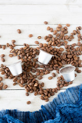 Wall Mural - Loose Coffee Beans Scattered 