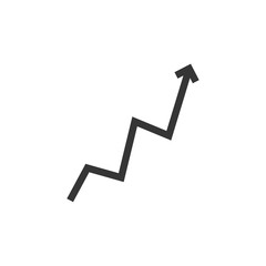 Fototapete - Growing Graph icon template black color editable. Growing Graph symbol vector sign isolated on white background. Simple logo vector illustration for graphic and web design.