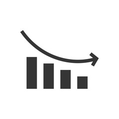 Fototapete - Growing Graph icon template black color editable. Growing Graph symbol vector sign isolated on white background. Simple logo vector illustration for graphic and web design.