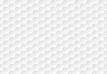 Wall Mural - Hexagon seamless pattern. Golf ball texture. White honeycomb background. 