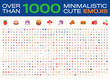 © orbitoclast - Over Than 1000 Minimalistic Cute Emojis, All Type Emoticons, Vector Icons