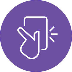 Poster - Hand Holding Smartphone Outline Icon