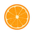 © Alody - Fresh half orange fruit isolated on white background. Tangerine. Organic fruit. Cartoon style. Vector illustration for any design.